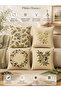Olive Harmony 4-Piece Digital Print Polyester Kirlent Cover Set (Kr) - 2