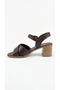 Brown Women's Genuine Leather Heeled Sandals 617.1568 - 4