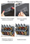 1124 8-Piece Countertop Hanging Stand Adhesive Spice Rack Set with Slide and Spoon Lid and Label - 3
