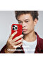 Silicone case iPhone 15 Pro Max, with microfiber, thin, protective, raised edges, red - 5
