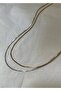 Gold Color 60 cm Unisex Steel Thin Italian Chain Necklace - 3