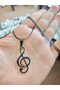 Left Hand Switch Note Musical Black Color 316L Stainless Steel Figure Pendant - 3