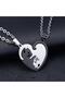 Best Friends Yin Yang Necklace with Cat Heart Lover Couple Friend Necklace - 8