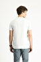 Printed Slim Fit Crew Neck Cotton T-Shirt - 6