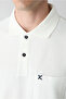 Polo Neck Regular Fit Pocketed Embroidered 100% Cotton T-Shirt - 4