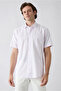 Short Sleeve Regular Fit Pocketed 100% Cotton Linen Look Shirt
