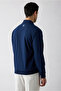Seasonal Ribbed Bomber Coat with Pockets and Zipper - 6