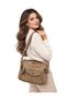 Women's Multi-Compartment Faux Leather Hand and Shoulder Bag with Adjustable Strap - 2