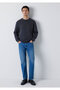 Crew Neck Anthracite Basic Sweatshirt 0S10457-91268 - 2
