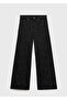 Wide-Leg Jeans with Shawl Pattern - 3