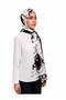 Chain Patterned Shawl - White - 4