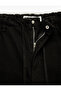 Cotton Loose Fit Denim Trousers with Snap Buttons and Tie Waist - Loose Fit Jeans - 8