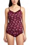 Women's Burgundy Floral Patterned Lace Rope Strap Athlete Panties Set