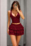 Ashley Sim Detailed Shorts Skirt Blouse Set - 2