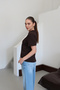 Crew Neck Basic T-Shirt Brown - 5