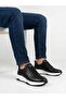 Men's black genuine leather orthopedic sole casual sneaker shoes - 2