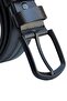 Black Genuine Leather with Stripe Pattern in the Middle Model 4 Cm. Wide Sports Belt // 400-42 - 5
