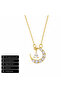Moon Figured Stone Women's Necklace 316L Stainless Steel Stylish Gift