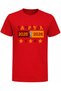 Yellow Red Champion 5 Stars Written Cotton Adult T-Shirt