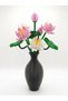 Lego Flowers Compatible Special Modern Design Decorative Bioplastic Black Lego Flower Vase Lgvz-M2-Syh