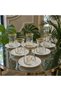 6-Person Gold Detailed Glass Tea Cup and Porcelain Plate Set with Luxurious Design Presentation Box