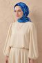Soft Scarf Floral Line Navy Blue 90X90 - 5