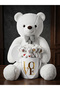 90cm Large White Plush Bear 15-Piece Red Heart Mini Teddy Bear White Gold Love Box Engagement Wedding Valentine Concept Gift Set - 2