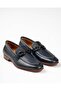 Italian Style Internal and External Natural Leather Men's Shoes Navy Blue T14602