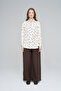 Women's Polka Dot Patterned Side Tie Shirt - 3