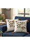 (1 Piece) Punch Embroidered Tassel Throw Pillow Cover Set of 2 43X43Cm
