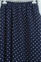 Polka Dot Chiffon Skirt with Elastic Waist and Lining - Dark Blue - 5