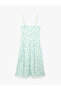 Strappy Floral Blue Women's Dress 6Sak80245Ew - 5