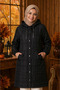 Women's Hijab Hooded Buttoned Long Cap - 4