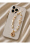 Pearl Beaded Phone Charm Gold Detailed Phone Strap Stylish Accessory Mother's Day Gift - 4
