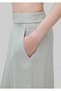 Women's Aqua Green 100% Linen Palazzo Trousers with Side Pockets and Elastic Waist at the Back - 4