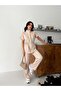 Women's Modal Fabric Top and Bottom Set with Stopper and Parachute Detail, Snap Fastener Pockets - 3