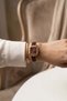 Bonitte Women's Watch with Gold Square Burgundy Dial |   Crystal Detailed Burgundy Leather Cord Luxury Elegant Wristwatch - 6