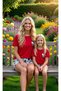 Hello Kitty Licensed Mother & Daughter Combination Pajama Set Red & Gray Color Crew Neck with Shorts 100% Combed Cotton (Sold Separately) - 7