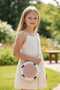 Girl's Crossbody Straw Bag with Accessories