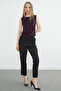 Lace Detailed Boat Neck Slim Fit Blouse - 3