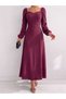 Women's Slit Detailed Long Stylish Dress - 2