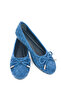 Suede Knitted Bow Detail Comfortable Women's Ballet Flats - 7