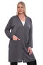 Women's Buttoned Pocketed V-Neck Casual Summer Combed Cotton Long Mother's Jacket Cardigan