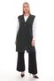Women's Buttoned Pocketed V-Neck Casual Summer Combed Cotton Mother Long Vest - 2