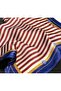 Red and Blue Striped, Sailor Themed, Pure Silk, Square Scarf 53Cmx53Cm - 3