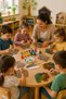 Layered Wooden Painting Set – 3D Mandala Design |   6 Colors Acrylic Paint + Brush Set |   Kids & Adults Hobby and Activity Set - 6