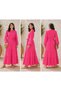 Hot Fuchsia Pink Casual Dress