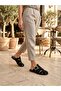 K0021 Women's Flat Slippers with Closed Front Buckle and Studs