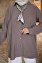 Mink Ethnic Modal Woven Shirt with Scarf - 4