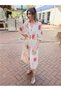 Cream Color Snowflake Motif Kimono